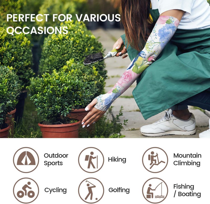 YPHCDO Store Gardening Sleeves Farm Sun Protection Arm Cooling Sleeves Thorn Proof Garden for Women Men with Thumb Hole - Image 4